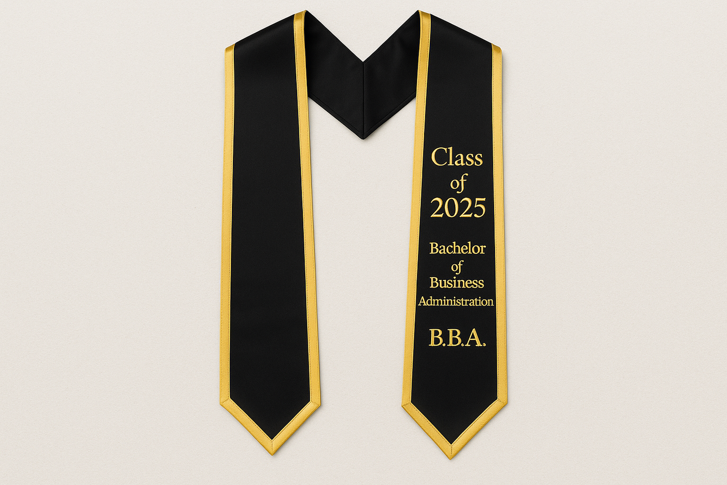 add any degree name and initails embroided