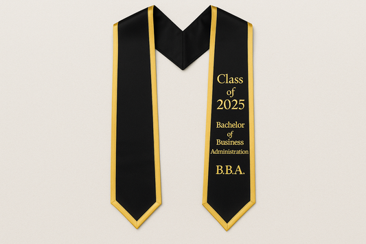 add any degree name and initails embroided